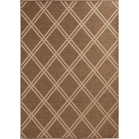 Smithleighs Beige and Tan Woven Area Rug