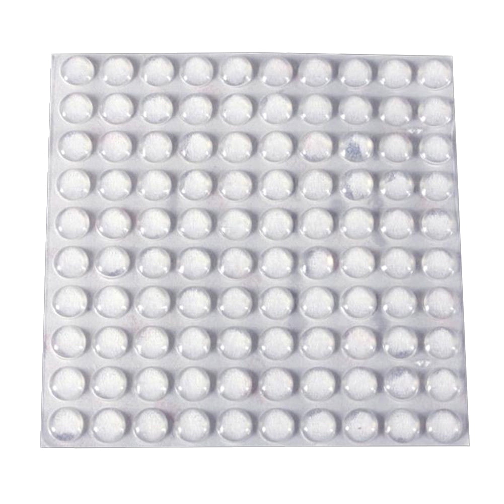 Cheers 100pcs Transparent Silicone Feet Semicircle Bumper Door Buffer Self-Adhesive Pad