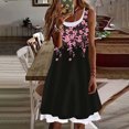 thumbnail image 1 of EGNMCR Robes d'Été Femmes Tendance Mode Femme Décontractée Sans Manches Imprimé Col Rond Faux Deux Pièces Gilet Robe Débardeur, 1 of 8