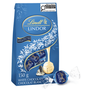 Lindt LINDOR Cookies & Saveur à la crème Blanc Chocolat Truffes Sac, 150g