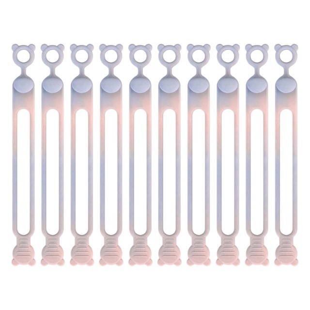 PEONAVET Cable Organizer Cable Organizer Silica Gel Data Cable Storage Cable Organizer Winding Device Bundling Tie Power Cord Home Self Fastening Sorting Sealing Bag Rope