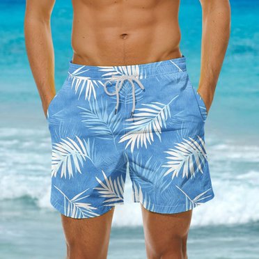 Gspmoly Shorts Shorts Shorts d'Entraînement, Shorts à Imprimé Hawaïen pour Hommes Shorts de Bain Décontractés à Imprimé de Bain pour Hommes Économies Multicolore TG