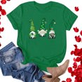 thumbnail image 1 of T-shirts de la Saint-Patrick pour Femmes Mode Saint-Patrick Imprimé Col Rond Manches Courtes T-Shirt Décontracté Haut Saint-Patrick, 1 of 4