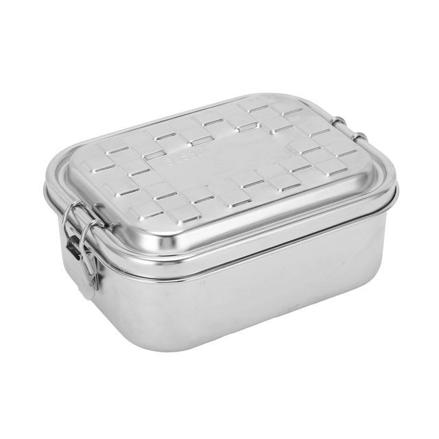 Rdeghly Portable Stainless Steel Lunch Box Single Layer Picnic BBQ Insulated Food Conta