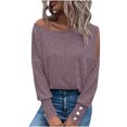 thumbnail image 1 of Hauts d'Été pour Femmes, T-shirt à Manches Raglan Col Rond Automne Hiver, Décontracté, Ample, Grande Taille, en Liquidation, 1 of 5