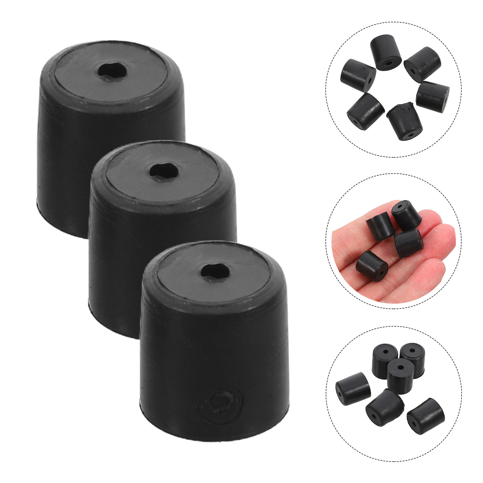 IDEANATEGRATE 10Pcs Rubber Grate Feet Part for Air Fryer Black Stability for Cooks in Restaurants