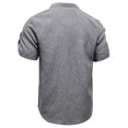 thumbnail image 5 of Kaemgyyd Men's Henley Shirts Stylish Short Sleeve Casual Button Tops Lightweight Solid Color Classic Basic Tee, 5 of 5