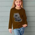 thumbnail image 5 of RXIRUCGD Chemises à Manches Longues pour Filles, Col Rond Mignon, Blouses Décontractées Élégantes (Marron, Taille : 7 Ans), 5 of 5