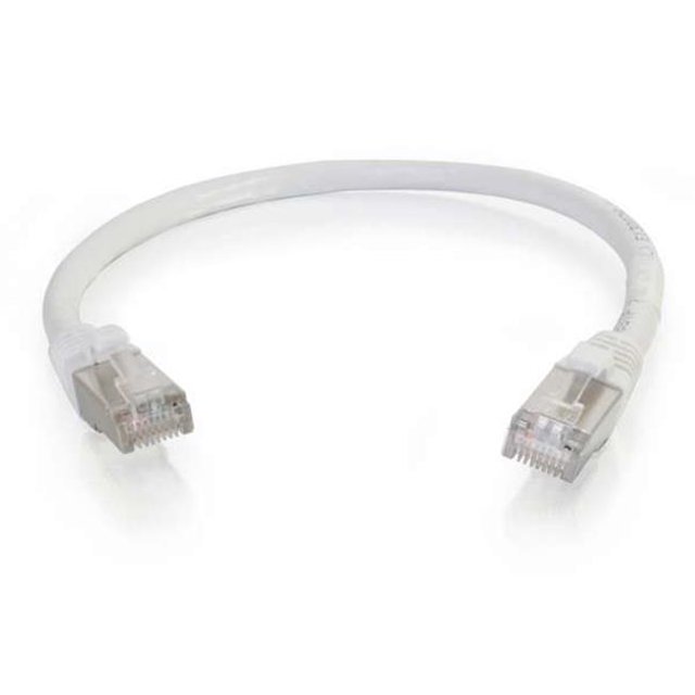 Câble de Réseau Ethernet Cat6 de 3 Pi Sans Accroc avec Blindage-STP - Blanc