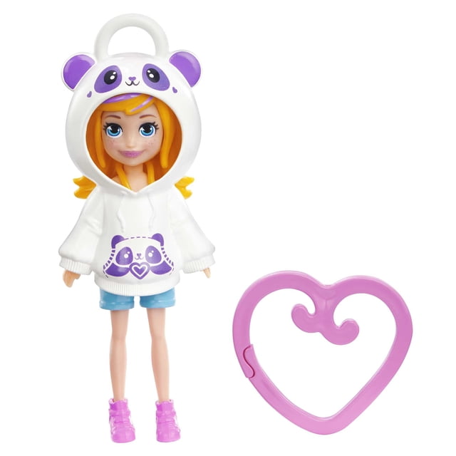 Polly Pocket Amis à accrocher Polly, capuche panda et attache