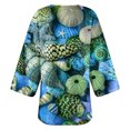 thumbnail image 4 of Nouveaux Hauts pour Femmes 2023 Mode Grande Taille Manches Longues Col Rond Blouse Imprimée Automne Pull Décontracté Hauts Chemise à Manches Longues pour Femmes, 4 of 5