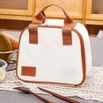thumbnail image 1 of Pisexur Japanese Style Insulated Lunch Bag High Value Cloth Handbag Work Bring Lunch Portable Lunch Box Storage Bag White, 1 of 7