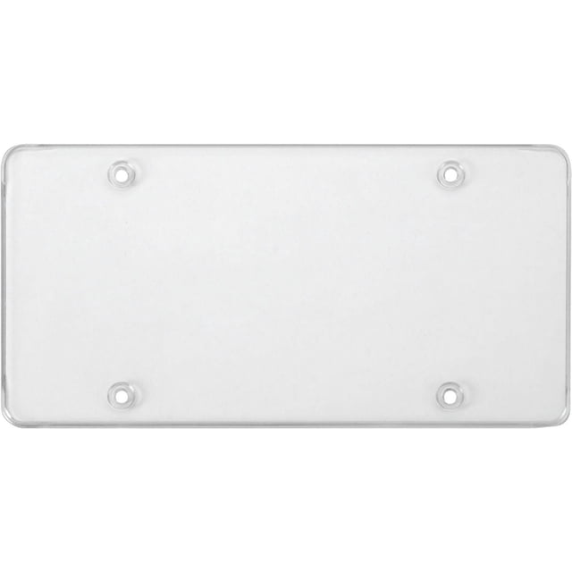 Cruiser Accessories Tuf Flat License Plate Shield, clear flat polycarbonate cover with four mounting holes, fits standard 6 by 12 inch license plates, protects from weather and UV damage, easy to install, also suitable for protecting novelty plates.