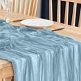 thumbnail image 4 of Boho Gauze Green Wedding Table Runner Fabric Kitchen Dining Holiday Table Decor For Home Party Indoor, 4 of 5