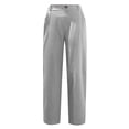 thumbnail image 5 of RKSTN Womns Pants Casual Solid Color Pockets Buttons Elastic Waist Comfortable Straight Pants Lightweight Soft Workout Pants, 5 of 5