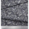 thumbnail image 2 of Soimoi Poly Georgette Fabric Leaves & Floral Block Fabric Prints by Yard 52 Inch Wide, 2 of 3
