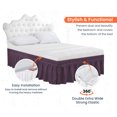 thumbnail image 3 of SGI Bedding 9 Inch Wrap Around Bed Skirt | Microfiber Bed Skirt | Fade Resistant, Wrinkle Free, Anti-static, Decorative, Extra Storage Space, Clutter-Free | California King, Plum, 3 of 6