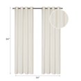thumbnail image 2 of IH Casa Decor Jacquard Panel W 8 Grom Bowties Ivory 84" - Ensemble De 2, 2 of 3