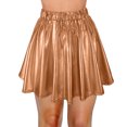 thumbnail image 2 of B91xZ Jupe Longue Plissée Taille Haute Asymétrique Fluide pour Femmes, Café L, 2 of 3