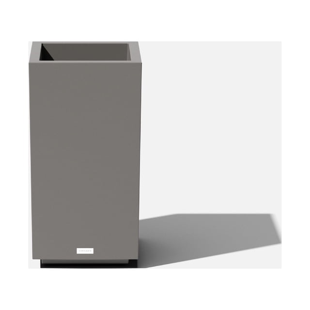 Veradek Block Series Pedestal Short Plastic Planter - Gray