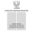 thumbnail image 3 of Protège-matelas Split Grand 100 % Imperméable, Poches Profondes de 30 Pouces, Style Drap-Housse, 3 of 7