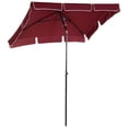 thumbnail image 1 of Outsunny Parasol Rectangulaire de Patio 6,5 X 4 Pi en Aluminium, Inclinable et Ajustable, Parasol de Jardin, Pare-Soleil, Auvent Extérieur, Rouge Vin, 1 of 9