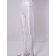 thumbnail image 2 of Choomomo Women's Glossy Stretch Sports Hip Hop Rave Street Modern Dancing Performance Tight Leggings Pants White L, 2 of 8