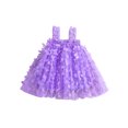 thumbnail image 1 of Fortune Toddler Girl Butterfly Dress Solid Color Sling Dress Sweet Princess Dress, 1 of 7