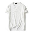 thumbnail image 1 of Innerwin T Shirt Retro Style Mens Tees Summer Solid Color Plain  Tops White-2 M, 1 of 2
