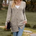 thumbnail image 5 of Yuyuzo Women's Cardigan 2025 Fall Casual Button down Sweaters Open Front Ribbed Knit Sweater Coat with Pockets, 5 of 5