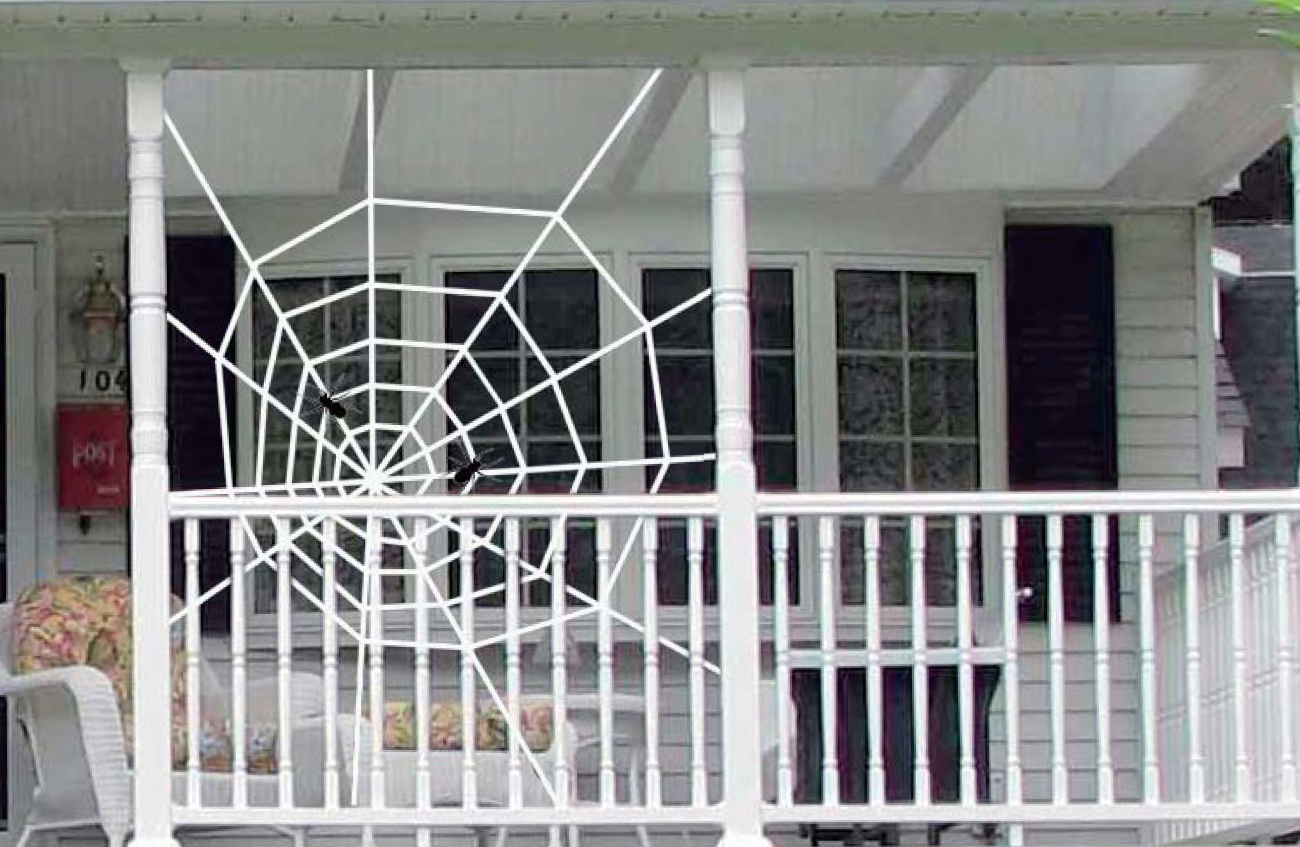 Northlight Spooky Spider Web Hanging Halloween Decoration - 80" - White