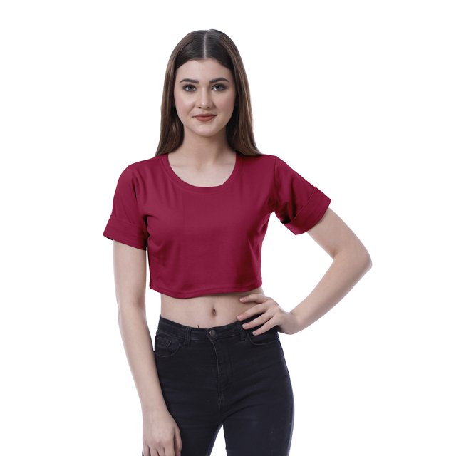 Moomaya T-shirt Court à Col Rond pour Femmes, Manches Courtes, Été, Coupe Ample