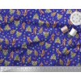 thumbnail image 2 of Soimoi Rayon Fabric Leaves,Floral & Housefly Insects Printed Fabric 1 Yard 42 Inch Wide, 2 of 3