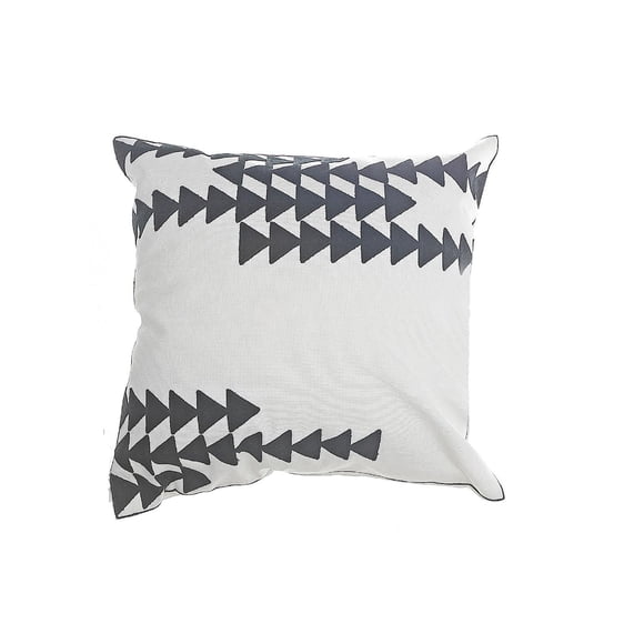 Polyester Broidered Flèche Coussin Blanc - Ensemble De 2