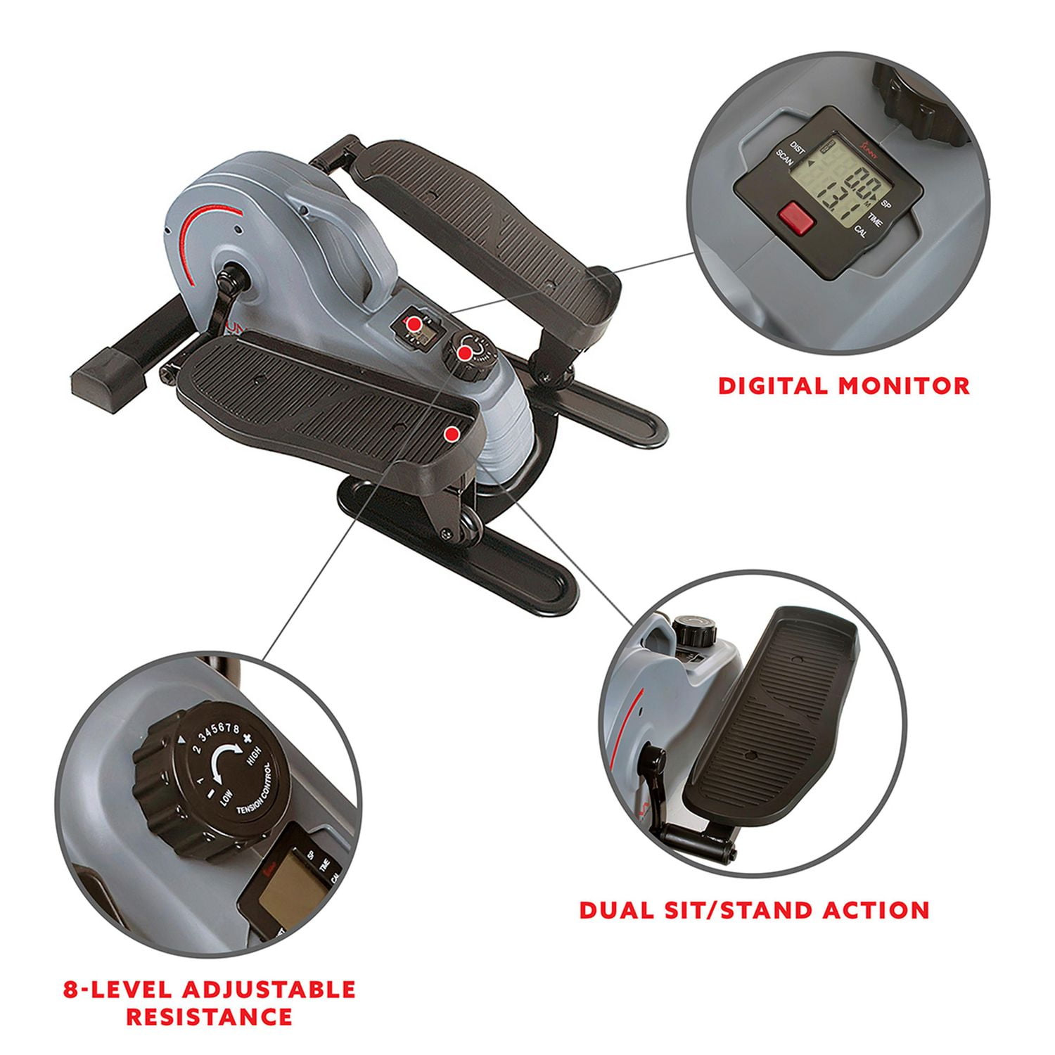 Exerciseur elliptique portable Sunny Health & Fitness - SF-E3908