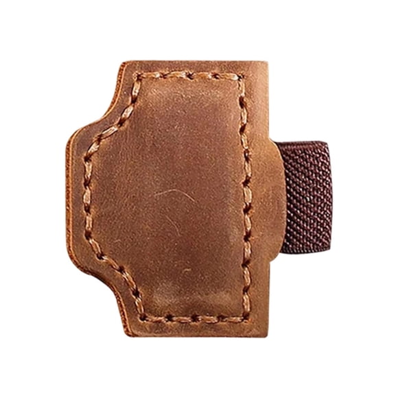 Lisbinx Porte-Stylo Signet Magnétique en Cuir Vintage Fait à la Main, Couche de Tête en Cuir de Vache, Accessoire Élégant pour Bureau et Lecture