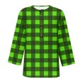 thumbnail image 3 of Birdeem Blouses pour Femmes T-Shirt Imprimé à Boutons Manches 3/4 Ample, 3 of 9
