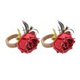 thumbnail image 1 of Sonew 2Pcs Innovative Napkin Buckle Simulation Flower Napkin loop Holder for Hotel Restaurant,Napkin Supplies, 1 of 8