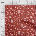 thumbnail image 2 of oneOone Velvet Red Fabric Asian Floral Block Sewing Craft Projects Fabric Prints by Yard 58 Inch Wide, 2 of 4
