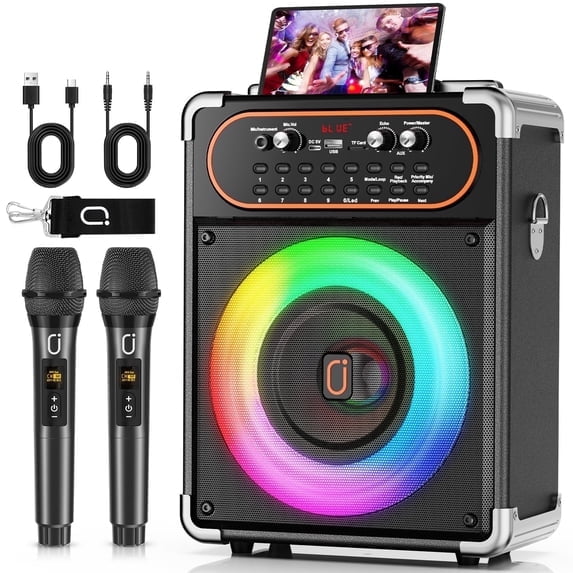 JYX Karaoke Machine, Bluetooth Home Singing Machine, Party Speaker, Portable PA System, TV Connected, Echo Adjustment, TWS