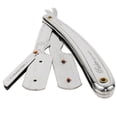 thumbnail image 2 of Parker SR1 Stainless Steel Straight Edge Barber Razor and 5 Shark Super Stainless blades, 2 of 4