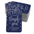 thumbnail image 1 of Inkdotpot Silver Foil Paper Hang Tags ThankYou For Celebrating With Me Birthday Favor Tags 100 Pack, 1 of 6