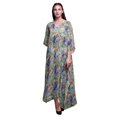 thumbnail image 1 of Bimba Kaftan Floral pour Femmes, Tenue d'Intérieur de Vacances, Robe Maxi, Couvre-Maillot de Plage-S-L, 1 of 5