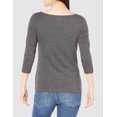 thumbnail image 3 of walmart Essentials T-Shirt à Encolure Bateau à Manches 3/4 pour Femmes, 3 of 8