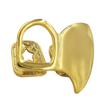 lionlar Double  18K Gold Plated Canine Teeth Two Single Tooth Grill
