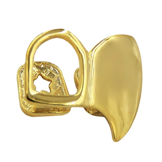 Tachiuwa 18K Gold Plated Single Teeth Canine Tooth Grill Hippy Rapper Men Jewelrys