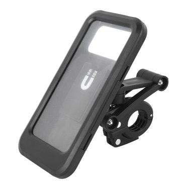 Support de Téléphone pour Vélo de Montagne, Support de Téléphone pour Moto Étanche Noir Installation Ferme Facile Universel Réglable Multifonctionnel pour Tous les Téléphones