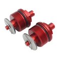 thumbnail image 2 of DYNWAVECA 2 Pieces Front Shock Absorption Screws Cover Cap Metal Easy Installation Motorcycle Replacement for CBR250 250 Accessories Red, 2 of 9