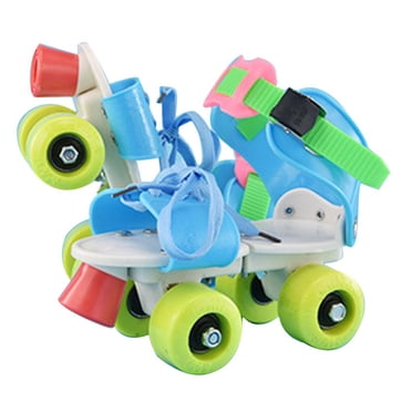 keepw Patins à Roulettes pour Enfants à Double Rangée Chaussures de Patinage à 4 Roues Taille Ajustable Glisse Slalom Patins en Ligne pour Enfants Garçons Filles No.1