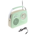 thumbnail image 2 of funtasica Radio Portable Matériau ABS avec Poignée BT 5.0 Design Rétro pour Maison Extérieur Vert, 2 of 9